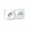 Prise Double 2P+T Blanc 2 Prise Double 2P+T Blanc -Schneider Electric Soldes prise double 2pt blanc