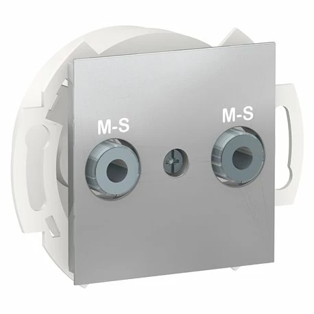 Prise Double Multiservices M-S Unica NU545730 Aluminium Mécanisme Seul 3 Prise Double Multiservices M-S Unica NU545730 Aluminium Mécanisme Seul
