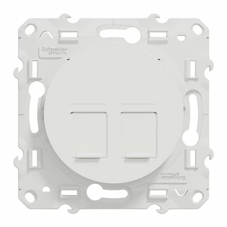 Prise Double RJ45 (8 Contacts) Cat.6 Odace S520485 Blanc Brillant Grade 1 (informatique + Tél) 5 Prise Double RJ45 (8 Contacts) Cat.6 Odace S520485 Blanc Brillant Grade 1 (informatique + Tél) – Image 3