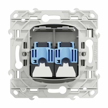Prise Double RJ45 (8 Contacts) Cat.6 Odace S520485 Blanc Brillant Grade 1 (informatique + Tél) 9 Prise Double RJ45 (8 Contacts) Cat.6 Odace S520485 Blanc Brillant Grade 1 (informatique + Tél) – Image 7