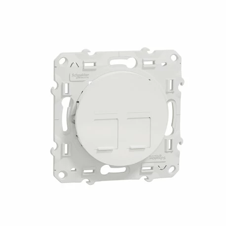 Prise Double RJ45 (8 Contacts) Cat.6 Odace S520485 Blanc Brillant Grade 1 (informatique + Tél) 3 Prise Double RJ45 (8 Contacts) Cat.6 Odace S520485 Blanc Brillant Grade 1 (informatique + Tél)