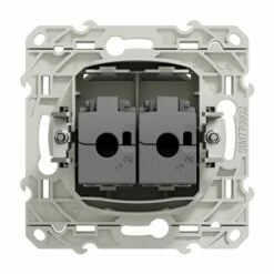 Prise Double RJ45 (8 Contacts) Cat.6 Odace S520486 Blanc Brillant Grade 3 Multimédia -Schneider Electric Soldes prise double rj45 8 contacts cat6 odace s520486 blanc brillant grade 3 multimedia 3