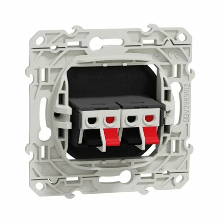 Prise Haut-parleurs Odace S540488 Anthracite 2 Sorties 5 Prise Haut-parleurs Odace S540488 Anthracite 2 Sorties – Image 3