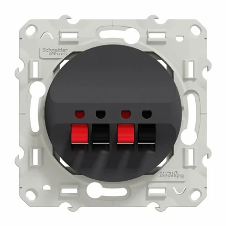 Prise Haut-parleurs Odace S540488 Anthracite 2 Sorties 9 Prise Haut-parleurs Odace S540488 Anthracite 2 Sorties – Image 7