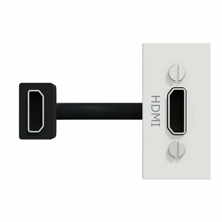 Prise HDMI Préconnectorisée Unica NU343018 Blanc 1 Module Mécanisme Seul 5 Prise HDMI Préconnectorisée Unica NU343018 Blanc 1 Module Mécanisme Seul – Image 3