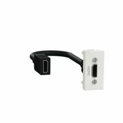 Prise HDMI Préconnectorisée Unica NU343018 Blanc 1 Module Mécanisme Seul