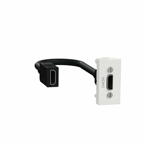 Prise HDMI Préconnectorisée Unica NU343018 Blanc 1 Module Mécanisme Seul 3 Prise HDMI Préconnectorisée Unica NU343018 Blanc 1 Module Mécanisme Seul