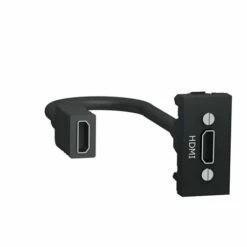 Prise HDMI Préconnectorisée Unica NU343054 Anthracite 1 Module Mécanisme Seul