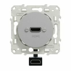Prise HDMI Type A Prise Femelle/câble Femelle à L'arrière Odace S530462 Aluminium -Schneider Electric Soldes prise hdmi type a prise femelle cable femelle a l arriere odace s530462 aluminium 3