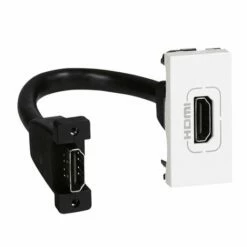 Prise HDMI Type-A Version 2.0 Preconnectorisée Mosaic 1 Module Blanc 078778