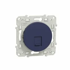 Prise Pour RJ45 Sans Connecteur (8 Contacts) Cat.5 Odace S550471 Bleu Cobalt Grade 1 (informatique + Tél)