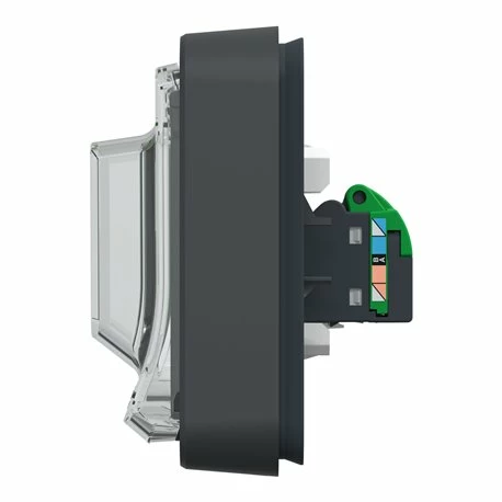 Prise RJ45 Cat 6A Blindé STP FTP Mureva Styl MUR35038 Gris Composable 5 Prise RJ45 Cat 6A Blindé STP FTP Mureva Styl MUR35038 Gris Composable – Image 3