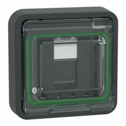 Prise RJ45 Cat 6A Blindé STP FTP Mureva Styl MUR35038 Gris Composable