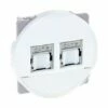 Prise RJ45 Double Grade 2 TV Cat 6 Blanc 2 Prise RJ45 Double Grade 2 TV Cat 6 Blanc -Schneider Electric Soldes prise rj45 double grade 2 tv cat 6 blanc