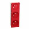 Prise Triple 2P+T FR Spéciale Goulotte Unica NU307903T Rouge Mécanisme Seul -Schneider Electric Soldes prise triple 2pt fr speciale goulotte unica nu307903t rouge mecanisme seul