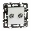 Prise TV Double Multi-services Type «F» Mâle Blanc 2 Prise TV Double Multi-services Type «F» Mâle Blanc -Schneider Electric Soldes prise tv double multi services type f male blanc