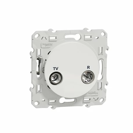 Prise TV/FM Encastrée Odace S525451 Blanc Brillant 3 Prise TV/FM Encastrée Odace S525451 Blanc Brillant