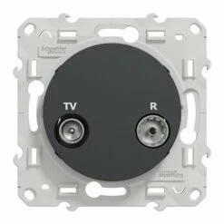 Prise TV/FM Encastrée Odace S540451 Anthracite 11 Prise TV/FM Encastrée Odace S540451 Anthracite -Schneider Electric Soldes prise tv fm encastree odace s540451 anthracite 1