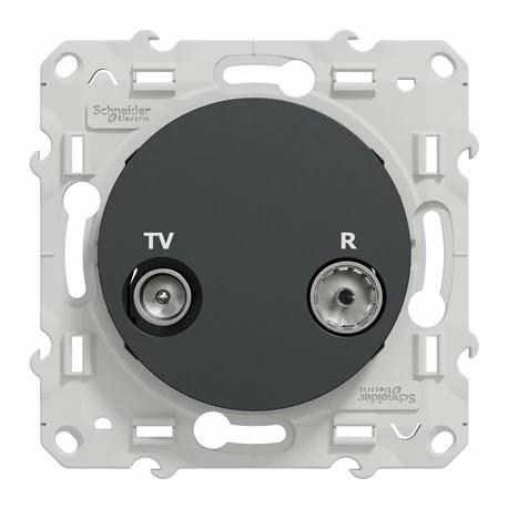 Prise TV/FM Encastrée Odace S540451 Anthracite 4 Prise TV/FM Encastrée Odace S540451 Anthracite – Image 2