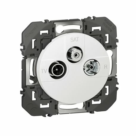 Prise TV-R-SAT 1 Cable Dooxie Finition Blanc 600353 3 Prise TV-R-SAT 1 Cable Dooxie Finition Blanc 600353