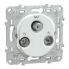 Prise TV/R/SAT Pour Câble Coaxial Ovalis S320461 Blanc -Schneider Electric Soldes prise tv r sat pour cable coaxial ovalis s320461 blanc