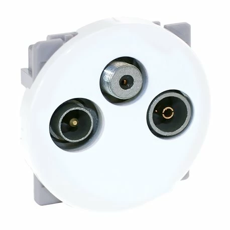 Prise TV TV/FM/SAT Blanc 3 Prise TV TV/FM/SAT Blanc