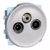 Prise TV TV/FM/SAT Silver -Schneider Electric Soldes prise tv tv fm sat silver