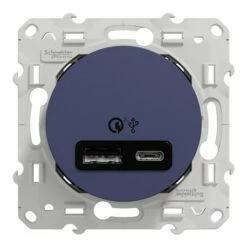 Prise USB Double Charge Rapide Odace S550219 Bleu Cobalt 14 Prise USB Double Charge Rapide Odace S550219 Bleu Cobalt -Schneider Electric Soldes prise usb double charge rapide odace s550219 bleu cobalt 4