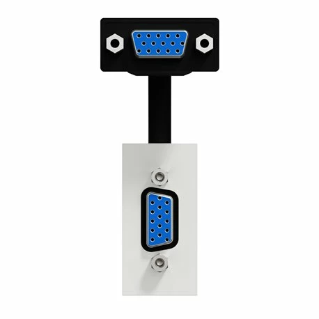 Prise VGA (HD15 Female) Préconnectorisée Unica NU343218 Blanc 1 Module Mécanisme Seul 4 Prise VGA (HD15 Female) Préconnectorisée Unica NU343218 Blanc 1 Module Mécanisme Seul – Image 2