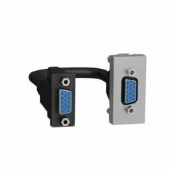 Prise VGA (HD15 Female) Préconnectorisée Unica NU343230 Aluminium 1 Module Mécanisme Seul
