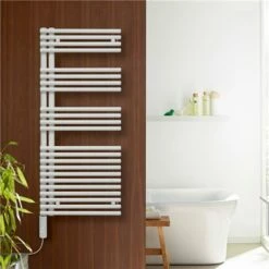 Sèche Serviette électrique Cala IHC TLNSL 400 Watts, Gauche Blanc