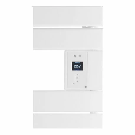 Sèche Serviette électrique Riviera 2 Étroit 500+1000 Watts, Blanc Brillant 5 Sèche Serviette électrique Riviera 2 Étroit 500+1000 Watts, Blanc Brillant – Image 3