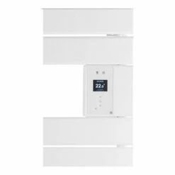 Sèche Serviette électrique Riviera 2 Étroit 750+1000 Watts, Blanc Brillant -Schneider Electric Soldes seche serviettes riviera 2 etroit 1750 watts blanc satin avec soufflant 2