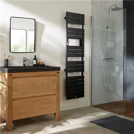 Sèche Serviette électrique Riviera 2 Étroit 750+1000 Watts, Gris Roche 6 Sèche Serviette électrique Riviera 2 Étroit 750+1000 Watts, Gris Roche – Image 4