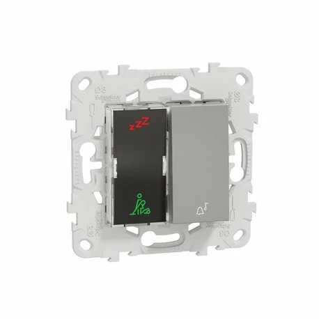 Schneider Electric Sonnette + Voyant Indicateur Chambre Hôtel Unica NU577730 Aluminium Mécanisme Et Support 3 Schneider Electric Sonnette + Voyant Indicateur Chambre Hôtel Unica NU577730 Aluminium Mécanisme Et Support