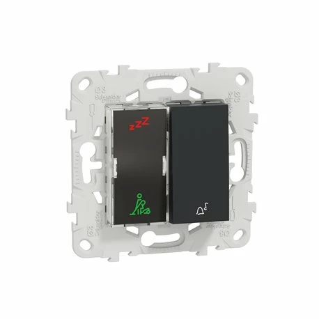 Schneider Electric Sonnette + Voyant Indicateur Chambre Hôtel Unica NU577754 Anthracite Mécanisme Et Support 3 Schneider Electric Sonnette + Voyant Indicateur Chambre Hôtel Unica NU577754 Anthracite Mécanisme Et Support