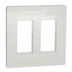 Schneider Electric Support + Plaque Pour Boîte Concentration Unica NU022418 Blanc 2 Colonnes De 4 Modules