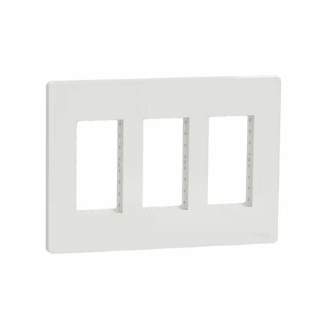 Schneider Electric Support + Plaque Pour Boîte Concentration Unica NU023418 Blanc 3 Colonnes De 4 Modules 3 Schneider Electric Support + Plaque Pour Boîte Concentration Unica NU023418 Blanc 3 Colonnes De 4 Modules