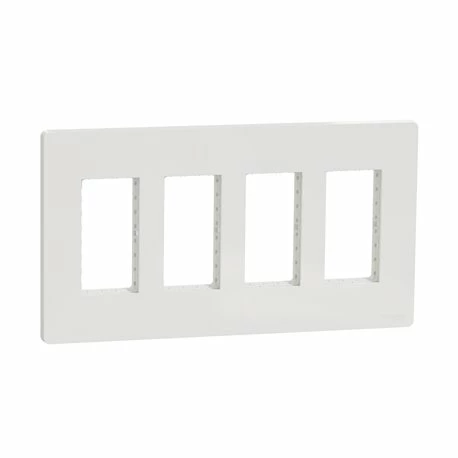 Schneider Electric Support + Plaque Pour Boîte Concentration Unica NU024418 Blanc 4 Colonnes De 4 Modules 3 Schneider Electric Support + Plaque Pour Boîte Concentration Unica NU024418 Blanc 4 Colonnes De 4 Modules