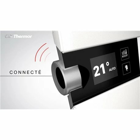 Sèche Serviette électrique Symphonik 750+1000 Watts, Mât à Gauche Blanc Mat Chêne 6 Sèche Serviette électrique Symphonik 750+1000 Watts, Mât à Gauche Blanc Mat Chêne – Image 4