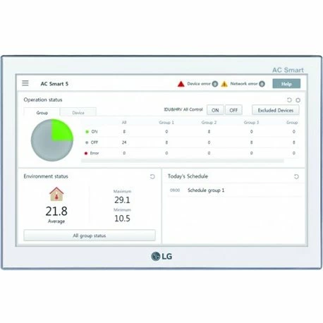 LG Télécommande AC SMART 5 PACS5A000.ENCXLEU Blanche Filaire 4 LG Télécommande AC SMART 5 PACS5A000.ENCXLEU Blanche Filaire – Image 2