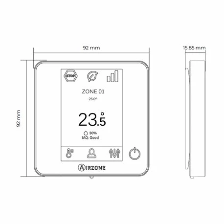 Thermostat Blueface Zero Noir Filaire 4 Thermostat Blueface Zero Noir Filaire – Image 2