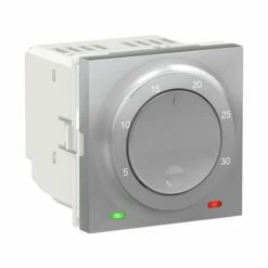 Thermostat Chauffage / Climatisation 8A Unica NU350130 Aluminium Mécanisme Seul