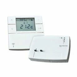 Thermostat Digital Radio Blanc 3V été/hiver + Récepteur 3858488