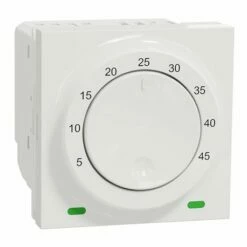 Thermostat Pour Plancher Chauffant 10A Unica NU350318 Blanc Mécanisme Seul