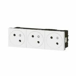 Legrand Triple Prise De Courant 2P+T Surface Mosaic Link Racc Lateral 6 Mod Blanc 077143L -Schneider Electric Soldes triple prise de courant 2pt surface mosaic link racc lateral 6 mod blanc 077143l 2