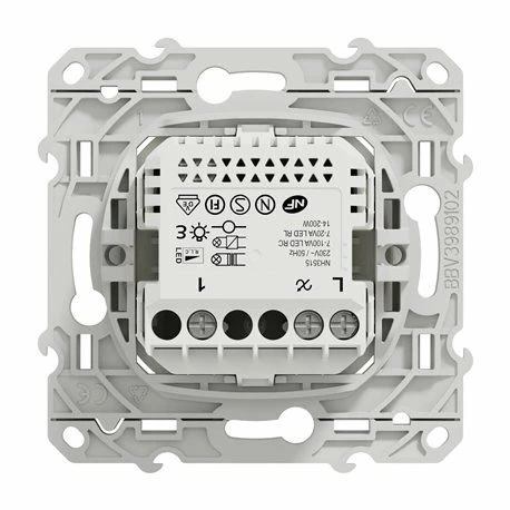 Variateur Poussoir Wiser Odace S520522W 2 Fils Zigbee Blanc 4 Variateur Poussoir Wiser Odace S520522W 2 Fils Zigbee Blanc – Image 2