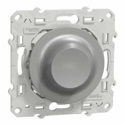 Variateur Rotatif LED Wiser Odace S530513W 2 Fils Zigbee Alu