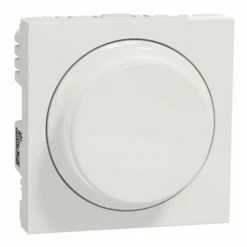 Schneider Electric Variateur Rotatif Wiser Unica NU351618W 2 Fils Zigbee Blanc Mécanisme Seul