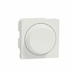 Schneider Electric Variateur Rotatif Wiser Unica NU351620W 2 Fils Zigbee Blanc Antimicrobien Mécanisme Seul